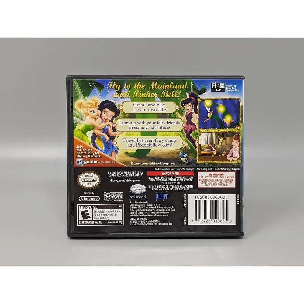 Tinkerbell Great Fairy Rescue Nintendo DS Replacement Case & Manual Only No Game